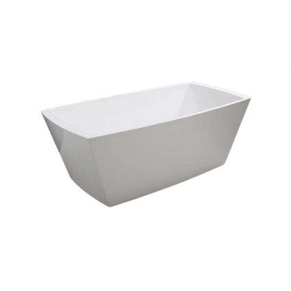 Cerutti Spa Отдельностоящая акриловая ванна CeruttiSpa Uniti CT8332 170x82 Белая со сливом-переливом прямоугольная,  в современном стиле