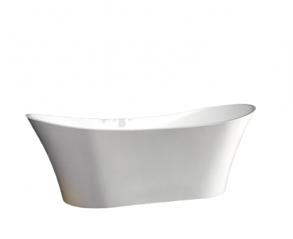 Cerutti Spa Отдельностоящая акриловая ванна CeruttiSpa Vomano CT8339 180x80 Белая со сливом-переливом овальная,  в современном стиле