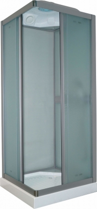 Душевая кабина Parly Frost FQ81 80x80х215 профиль хром, стекло матовое , квадратная, поддон низкий