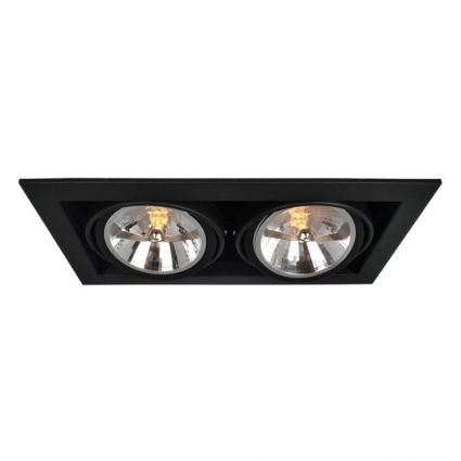 Встраиваемый светильник Arte Lamp Cardani A5935PL-2BK в современном стиле, цвет черный