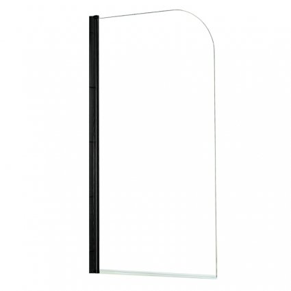 Душевая шторка на ванну Azario Merrit NF6211 BLACK 70*150 профиль черный, стекло прозрачное, распашная, с покрытием анти-капля