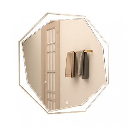 Зеркало Azario Ottavia CS00063650 80х80 с подсветкой с сенсорным выключателем в современном стиле