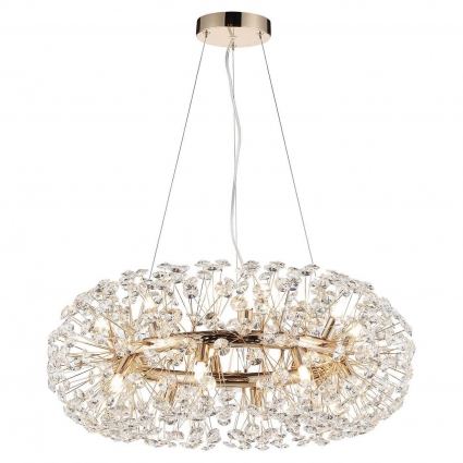 Подвесная люстра Lussole Loft Alaska LSP-8340 в стиле модерн, цвет золотой