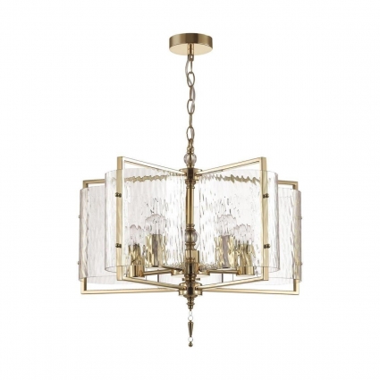 Подвесная люстра Odeon Light Elegante 4878/5 в стиле арт-деко, цвет золотой