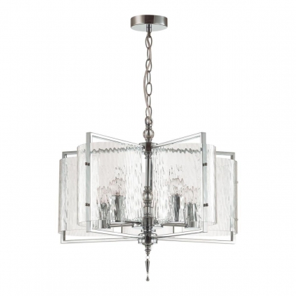 Подвесная люстра Odeon Light Elegante 4888/5 в стиле арт-деко, цвет хром