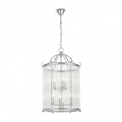 Подвесная люстра Lumina Deco Boston LDP 1235-6 CHR цвет хром, мощность 240 Вт