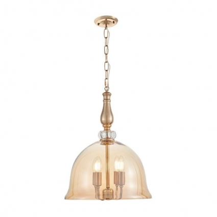 Подвесная люстра Lumina Deco Helmetti LDP 6821-4 GD цвет янтарный, мощность 160 Вт