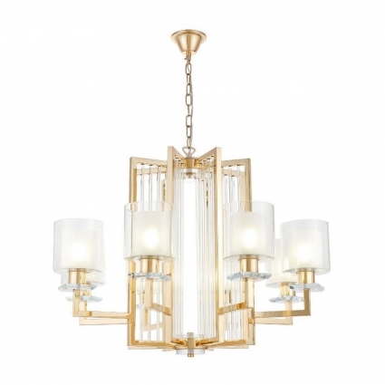 Подвесная люстра Lumina Deco Manhattan LDP 8012-8 F.GD в стиле модерн, цвет золотой