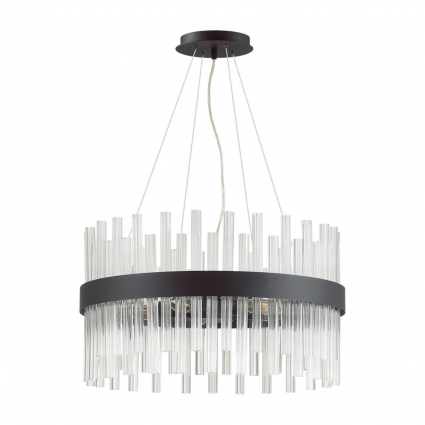 Подвесная люстра Lumion Mitsuko 5272/5 в современном стиле, цвет черный, мощность 200 Вт