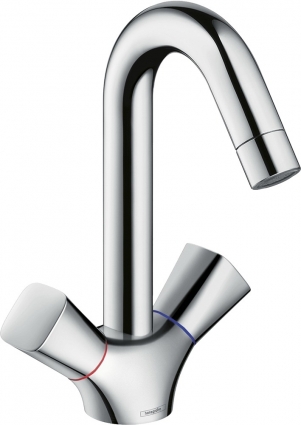 Смеситель для раковины Hansgrohe Logis 71222000 двухвентильный, хром