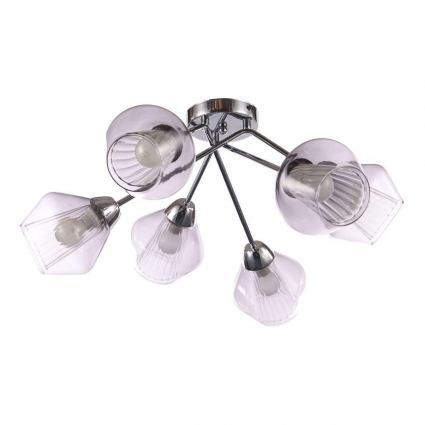 Потолочная люстра Escada Campanula 674/6PL Chrome в современном стиле, цвет дымчатый