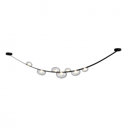Подвесной светодный светильник Crystal Lux Bosque SP7 L3000 Black/Transparent в современном стиле, цвет черный