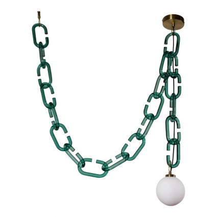 Подвесной светильник Loft IT Chain 10128C Green в современном стиле, цвет зеленый