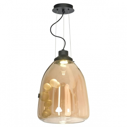 Подвесной светильник Lussole Loft LSP-8500 в стиле Хай-тек, цвет янтарный