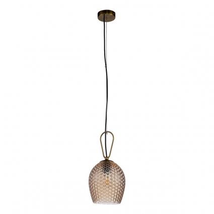Подвесной светильник Indigo Armonia 11001/1P Brass V000084 цвет янтарный, мощность 60 Вт