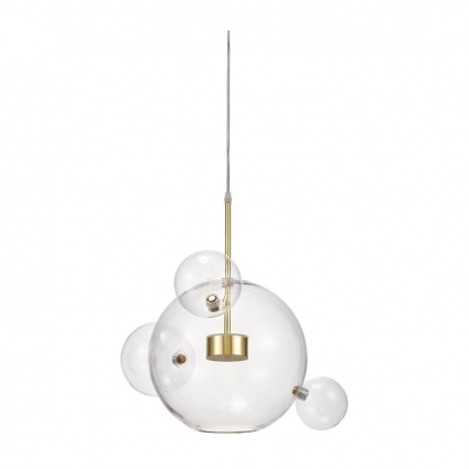 Подвесной светодиодный светильник Lumina Deco Neroni LDP 6016-3+1 GD в стиле Хай-тек, цвет золотой