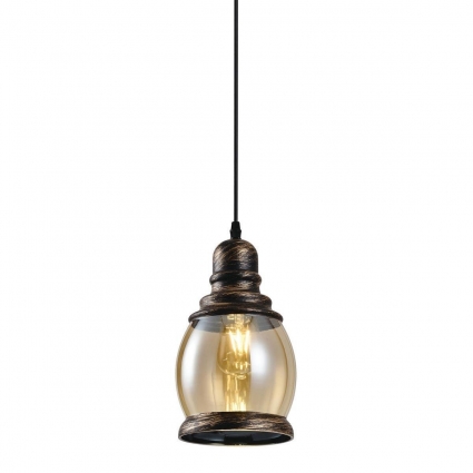 Подвесной светильник Escada Fireside 1101/1 в стиле кантри, цвет янтарный
