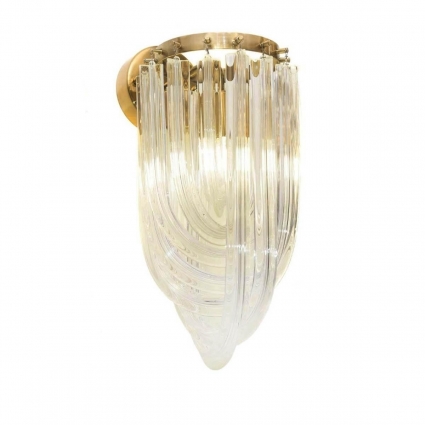 Настенный светильник Lumina Deco Weddini LDW 6001-3 GD+CL в классическом стиле, цвет бронза