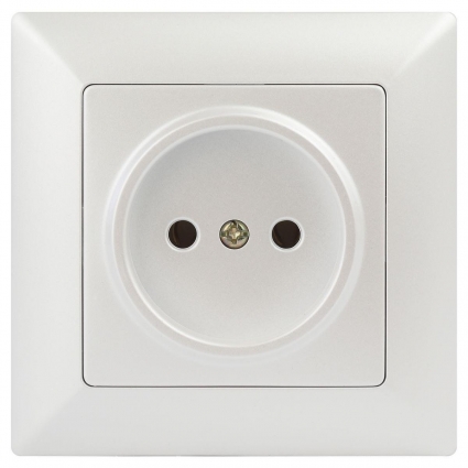 Розетка ЭРА Intro Solo 2P 16A 250V перламутровый 4-201-06 Б0053646 в современном стиле