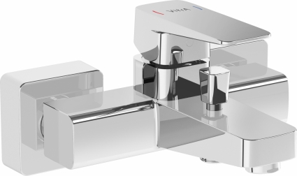 Смеситель VitrA Root Square A42737EXP для ванны с душем, хром, однорычажный
