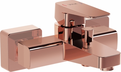 Смеситель VitrA Root Square A4273726EXP для ванны с душем, медный, однорычажный, медь