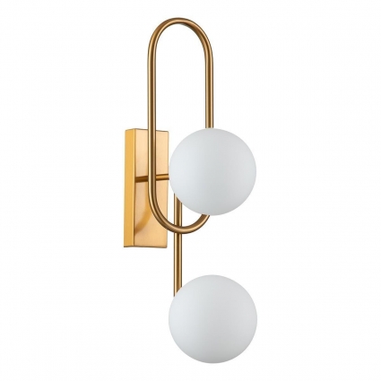 Бра Indigo Opaco 11015/2W Brass V000151 в стиле модерн, цвет белый, мощность 50 Вт