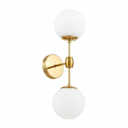 Бра Lumina Deco Zodiak LDW 6001-2 MD+WT в современном стиле, цвет бронза, мощность 80 Вт
