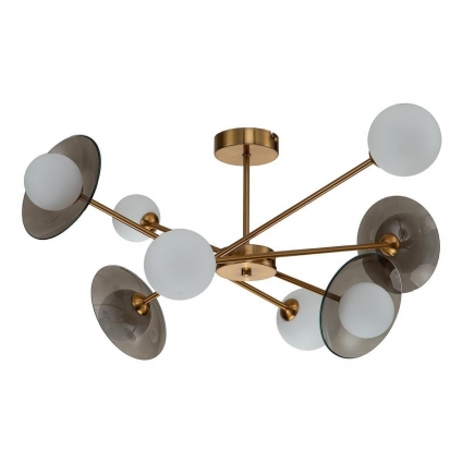 Потолочная люстра Indigo Jazz 11020/8C Brass V000164 в стиле модерн, цвет белый