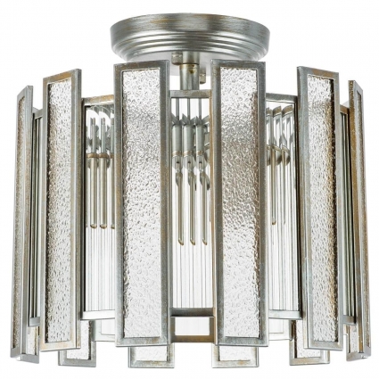 Потолочная люстра Lightstar Agave 712044 в стиле арт-деко, цвет серебро