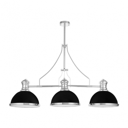 Подвесная люстра Lumina Deco Ettore LDP 710-3 BK+CHR цвет черный, мощность 379500 Вт