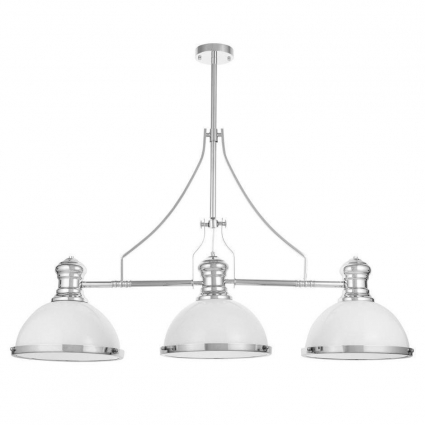 Подвесная люстра Lumina Deco Ettore LDP 710-3 WT+CHR цвет белый, мощность 379500 Вт