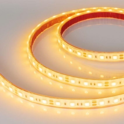 Светодиодная влагозащищенная лента Arlight 14,4W/m 60LED/m 5060SMD желтый 5M 012306(2), цвет белый, мощность 72 Вт