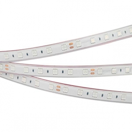 Светодиодная влагозащищенная лента Arlight 14,4W/m 60LED/m 5060SMD зеленый 5M 033789, цвет белый, мощность 72 Вт