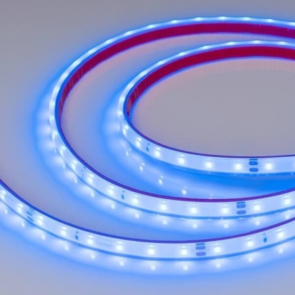 Светодиодная влагозащищенная лента Arlight 4,8W/m 60LED/m 2835SMD синий 5M 034160, цвет белый, мощность 24 Вт