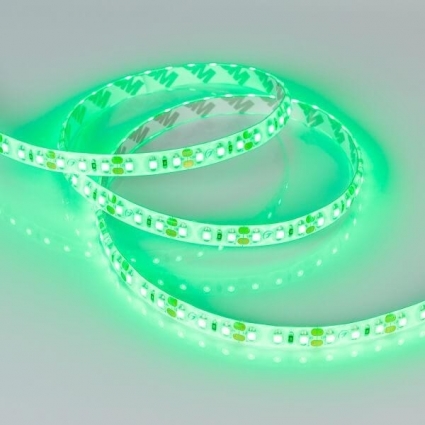 Светодиодная влагозащищенная лента Arlight 9,6W/m 120LED/m 2835SMD зеленый 5M 014792(2), цвет белый, мощность 48 Вт