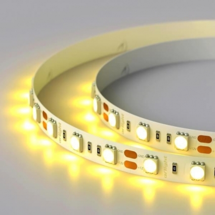 Светодиодная лента Arlight 14,4W/m 60LED/m 5060SMD желтый 5M 012342(2), цвет белый, мощность 72 Вт