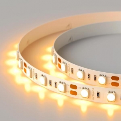 Светодиодная лента Arlight 14,4W/m 60LED/m 5060SMD оранжевый 5M 015972(2), цвет белый