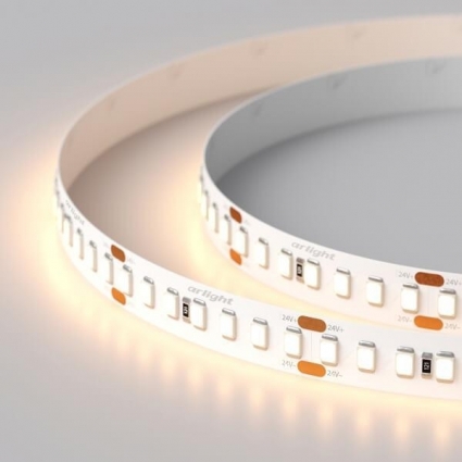 Светодиодная лента Arlight 17W/m 168LED/m 2835SMD теплый белый 5M 019095(2) цвет белый, мощность 85 Вт