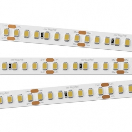 Светодиодная лента Arlight 17W/m 168LED/m 2835SMD теплый белый 5M 025149(2) цвет белый, мощность 85 Вт