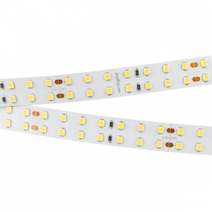 Светодиодная лента Arlight 20W/m 196LED/m 2835SMD теплый белый 5M 025153(2) цвет белый, мощность 100 Вт