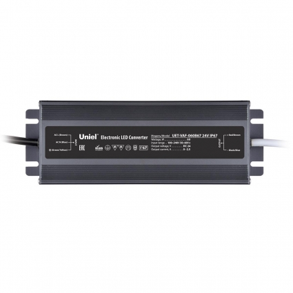 Блок питания Uniel 24V 60W IP67 2,5A UET-VAF-060B67 24V IP67 UL-00009366, в современном стиле, цвет серый