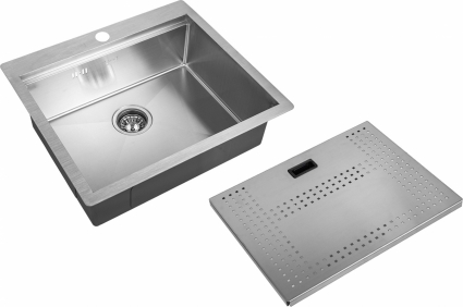 Мойка кухонная Zorg Master N-5952 брашированная, прямоугольная, 59x52 см