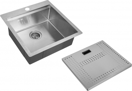 Мойка кухонная Zorg Master N-5152 брашированная, прямоугольная, 51x52 см