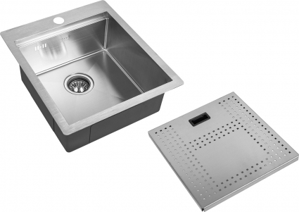 Мойка кухонная Zorg Master N-4552 брашированная, прямоугольная, 45x52 см