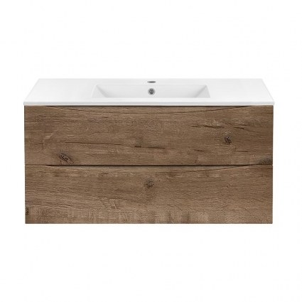 Тумба для комплекта Vincea Mia 100 VMC-2MC100VO подвесная V.Oak с ящиками,  в современном стиле