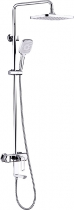 Душевая стойка Lemark Prizma LM3962C хром, штанга 189 см, шланг металлический 150 см