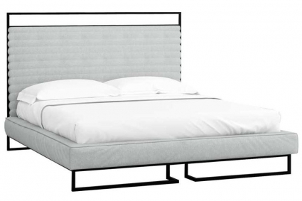 Кровать RHOME Loft Грейс Стоун 160х200 с подъемным механизмом, с изголовьем, с ящиком для хранения