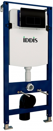 Система инсталляции для унитазов Iddis Optima Home OPH00MBi32K с кнопкой смыва, черная, 49.7x20x134 см