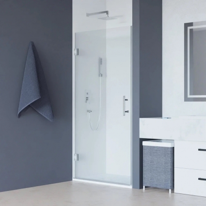 Душевая дверь в нишу RGW Hotel HO-011 700х1950 профиль хром, стекло прозрачное, распашная, с покрытием анти-капля