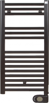 Полотенцесушитель электрический Zehnder Aura PBEBZ-080-040/MQ RAL 9005 matt 80x40 черный лесенка, 15 секций